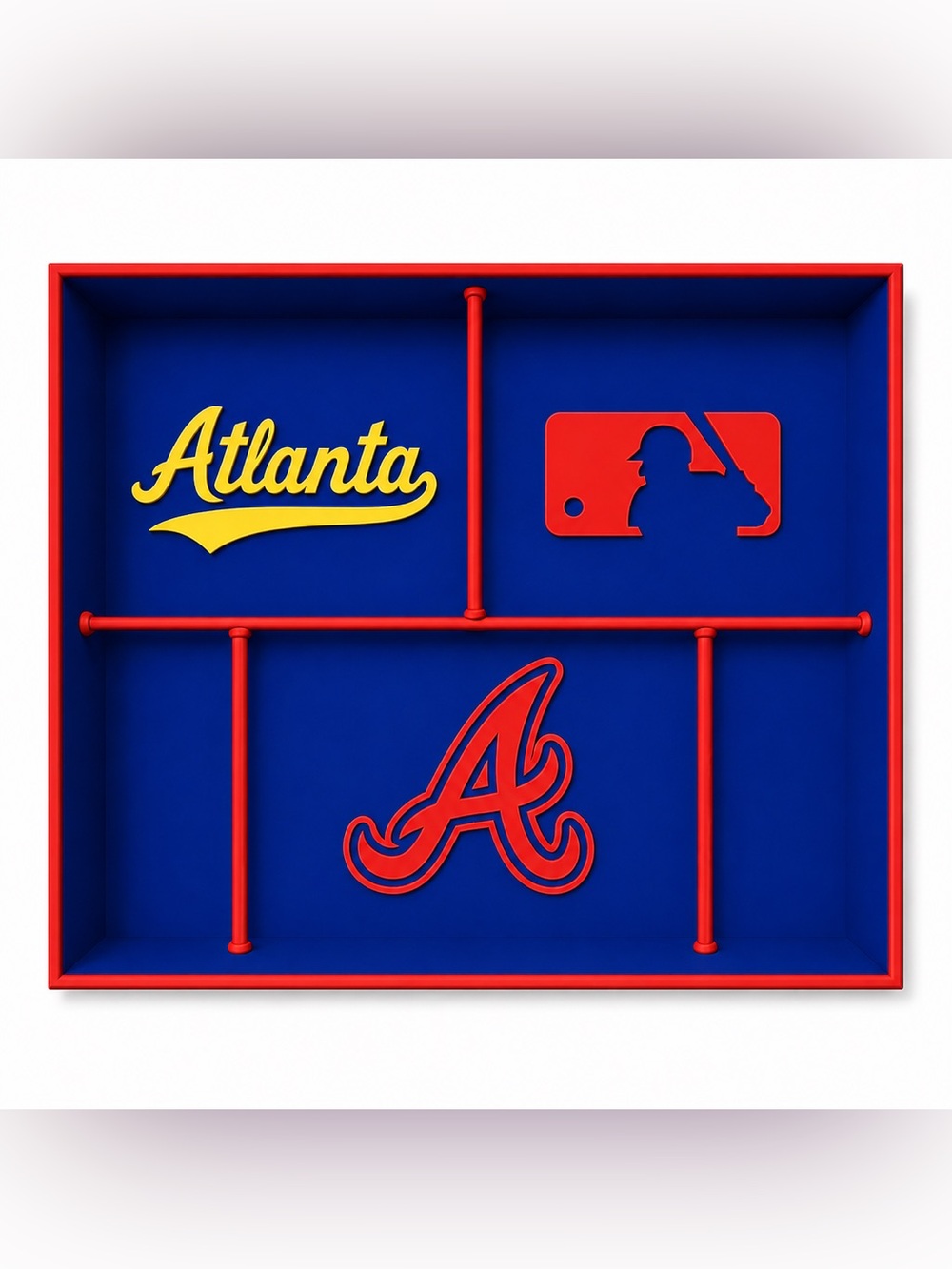 Atlanta Braves MLB Pocket Dump Tray - For Keys, Wallet, Money, Etc